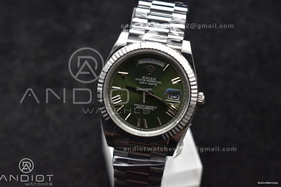 Edition THBF Best President Green Roman 662 Date Day (Gain Weight) on Refined 228239 SS Bracelet 1:1 40 Dial VR3255 0106